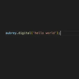 hello world computer code album cover aubrey digital